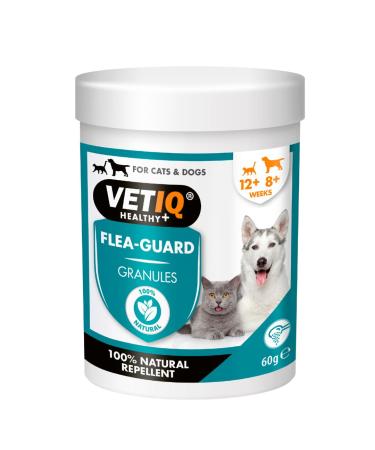 VETIQ Flea Guard Edible Powder 60g Natural Flea Treatment for Dogs & Cats Keeps Fleas Ticks & Mosquitoes Away With B Vitamins & Garlic For Healthy Skin & Coat. Mix with food - Buy Online on GoSupps.com