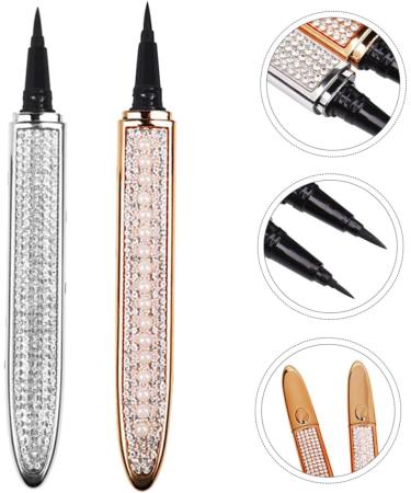 Mikinona Liquid Eye Liner 2pcs Diamond Eyeliner Elf Eyeliner Liquid Liner Pen Diamond Kits Makeup Pens Make up Cosmetics 1 count (Pack of 1) Assorted Color - Buy Online on GoSupps.com