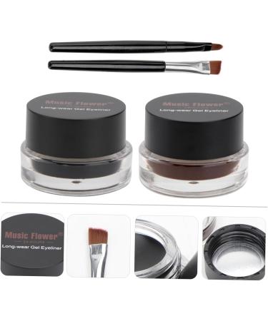 LALAFINA 6 Pcs Black Eyeshadow Brown Eyeliner Brown Eyeshadow Eye Shadow Cream Set Pearlescent Glitter Powder 1 count (Pack of 1) As Shownx3pcs - Buy Online on GoSupps.com