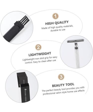 WOONEKY Manual Razor Set for Men - Hair Shaver & Mustache Trimmer - Metal Blade Compact Design 10.3x4cm - Buy Online on GoSupps.com
