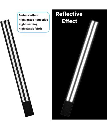 6-Piece Reflector Tape Set for Bicycles Jogging & Hiking | Velcro Clips & Elastic Safety Bracelet - High Visibility Black - Buy Online on GoSupps.com