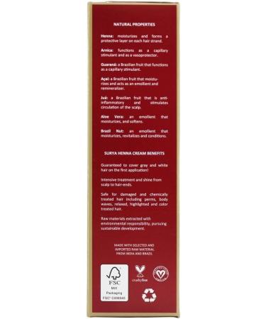 Surya Nature Inc Henna Chocolate Cream 2.31 oz - Natural Hair Dye Cream - Buy Online on GoSupps.com
