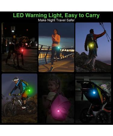 Auauy 2pcs LED Flashing Safety Light - USB Rechargeable Waterproof Reflectors for Dogs School Bags Hiking & Running - Buy Online on GoSupps.com