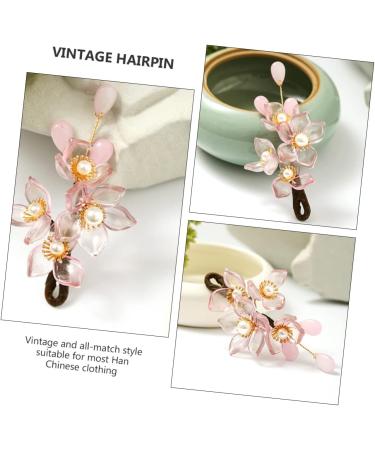 minkissy 1pc Antique Hairpin Hair Clasp Floral Headpiece Flower Hair Clip Vintage Hairpin Chinese Hair Barrettes Pink Hair Clips Floral Hair Clip Hair Clamps The Flowers Alloy Issue Card - Buy Online on GoSupps.com