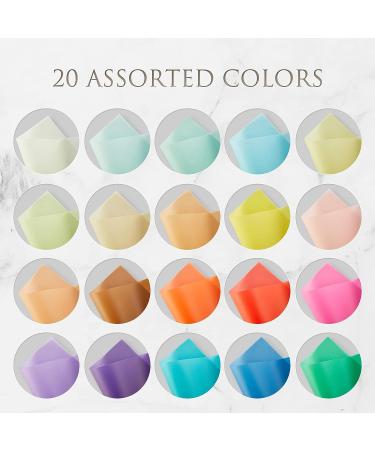 Colored Vellum Paper 20 Colors 100 Sheets 8.5x11 inch - Transparent Tracing Paper for Sketching, Invitations, DIY - Buy Online on GoSupps.com