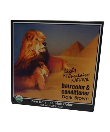 Light Mountain Organic Hair Color & Conditioner Dark Brown 4 oz (113 g)