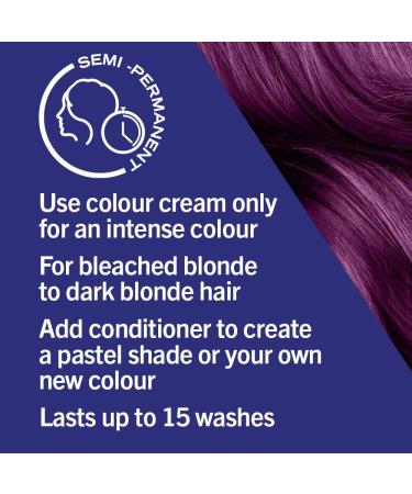 Schwarzkopf Ultra Brights Purple Punk 094 - Vibrant Semi-Permanent Hair Dye | Lasts up to 15 Washes | 1 Count - Buy Online on GoSupps.com
