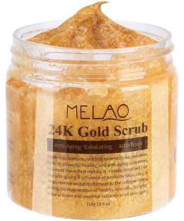 Facial Body Scrub 24K Gold Anti-Aging Scrubing Cream for Moisturizing Face Body Exfoliate Reduces Wrinkles and Repairs Sun Damage - Buy Online on GoSupps.com