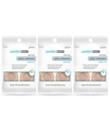 Comfort Zone Extra Thick Callus Remover, Effectively Removes Calluses and Protects Against Friction, 4 Count (Pack of 3) - Buy Online on GoSupps.com