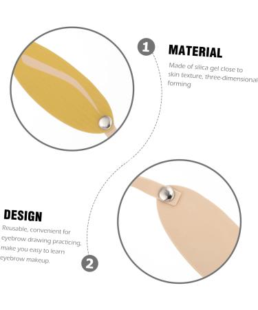 WOONEKY 10pcs Eyebrow Practice Skin Artificial Skin Waterproof Brow Pencil Eyebrow Fake Skin 22X3X0.2CM As Shown - Buy Online on GoSupps.com