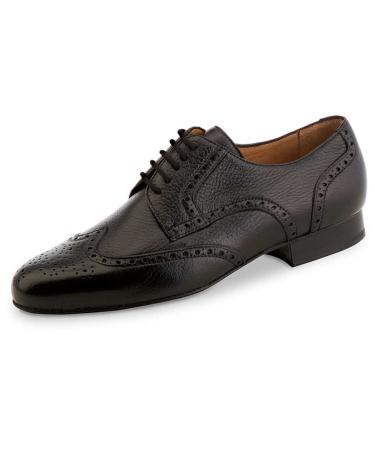 Werner Kern men's dance shoes 28024 - leather black - regular width - 2 cm standard heel - Made in Italy 41 1/3 EU