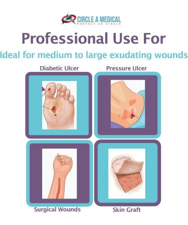 Circle A Medical Algicate + Gelling Calcium Alginate Wound Dressing - 4x4 Inch (Pack of 10) - Buy Online on GoSupps.com