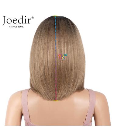 JOEDIR 30.5 cm Bob Wig for Black Women - Kinky Straight T-Part HD Transparent Pre-Plucked with Baby Hair (RT6/23C) - Buy Online on GoSupps.com