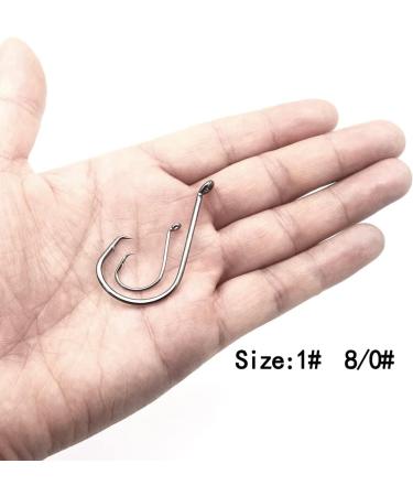 SEN YUBBY Heavy Duty Stainless Steel Offset Octopus Hooks Rig - Fishing Wire Leader with Rolling Swivel and Barb Hooks for Saltwater Fishing - Buy Online on GoSupps.com