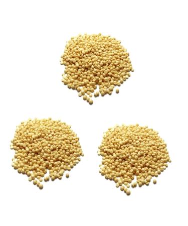 Minkissy 3Pcs Coarse Wax Pearls for Body Hair Removal | Easy Painless Hard Wax Beans - Light Yellow Beeswax - Buy Online on GoSupps.com