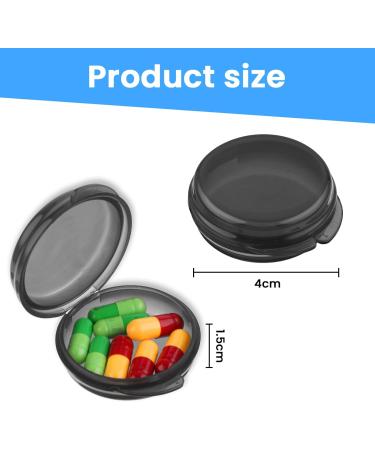 Buy WLLHYF 5 Packs Mini Pill Box - Portable Travel Pill Organizer - Compact Vitamin Holder (5 Black) - International Shipping Available - Buy Online on GoSupps.com
