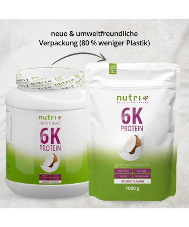 Nutri+ Coconut Protein Shake 2kg - 83% Protein Lactose-Free 6k Protein Powder 2 Pack - Buy Online on GoSupps.com