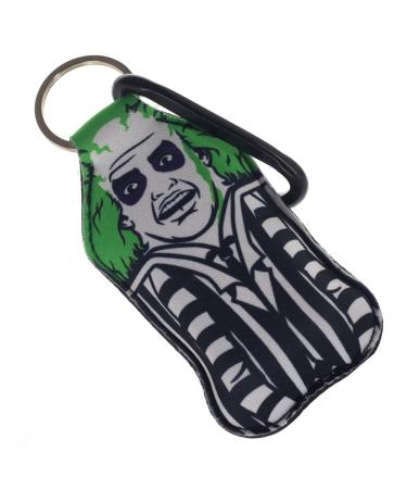 Beetlejuice Keychain with Hand Sanitizer Bottle Holder