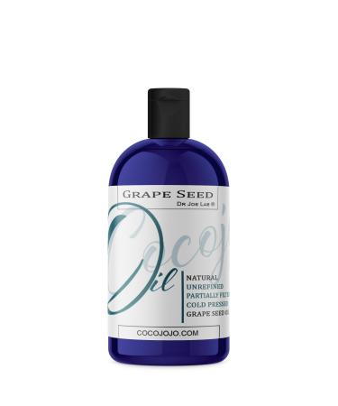 Dr Joe Lab Grapeseed Oil - 16 oz - Pure Natural Grape Seed Cold Pressed Virgin Bulk Unscented for Hair Face Skin Body Nails Massage Moisturizing - Packaging May Vary