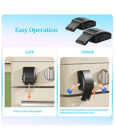 Tenmetre Child-Proof Oven Door Lock - Heat-Resistant No Drilling Safety Lock for Toddlers & Babies - Black - Buy Online on GoSupps.com