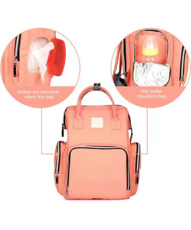 Shanrya Waterproof Multifunction Mummy Backpack - Large Capacity Outdoor Wrapping Bag with 2 Hanging Straps - Pink & Orange - Buy Online on GoSupps.com
