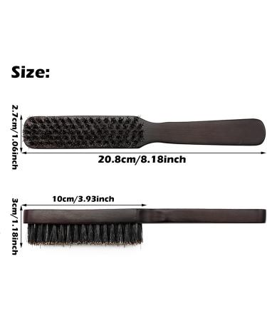 Hard Bristle Bartbrush - Professional Wooden Handle Beard & Hair Brush for Men - Dark Brown - Buy Online on GoSupps.com