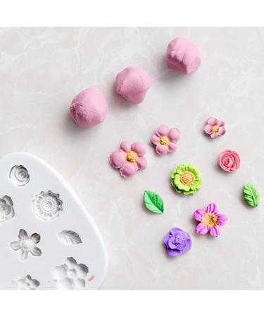 3Pcs Flower Clay Molds - Rose, Daisy, Sunflower Silicone Molds for Polymer Clay Jewelry Making - Buy Online on GoSupps.com