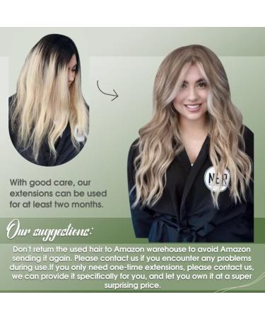 Buy Hetto Blonde Clip Extensions - Real Remy Hair 80g 30cm Ash Blonde Highlights #18/613 - Top Quality Clip-Ins for Hair Recovery - Buy Online on GoSupps.com