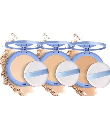 GAGK Matte Perfection Pressed Powder GAGK Matte Wet and Dry Powder Oil Control Face Pressed Powder Waterproof Long Lasting Finishing Powder Setting Powder Makeup (3 Pcs)
