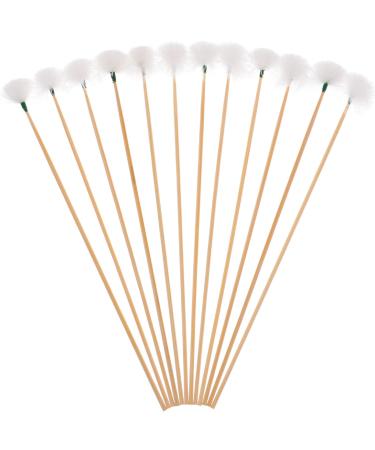 Ear Cleaner Goose Hair Ear Pick 12Pcs Bamboo Handle Ear Wax Remover Ear Picker Cleaner Ear Curette Cleaning Stick Wood Earwax Removal Tool for Adult Men Women Ear Care Supplies