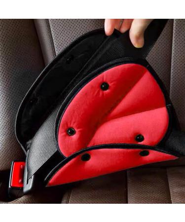 2Pcs Kids Car Seat Belt Adjuster - Safety Cover Harness Strap Adjuster Pad | Grey+Red - Buy Online on GoSupps.com