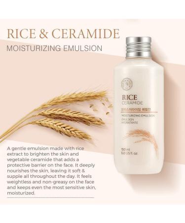 Rice & Ceramide Moisturizer Emulsion 150ml | Light Weight Face Moisturizer for Intense Moisturizing | Locks Moisture For 12 Hours For Soft And Glowing Skin | Korean Skin Care Products for - Buy Online on GoSupps.com