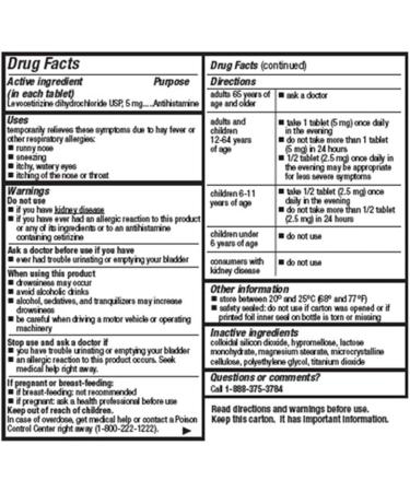Leader 24HR Allergy Relief - Fast & Effective 5mg Tablets (Pack of 2) - International Shipping Available - Buy Online on GoSupps.com