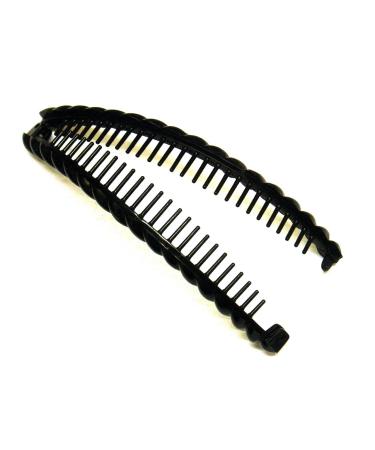 La Peach Fashions Ladies Classic Large Barley Twist Banana Hair Comb Large Hair Clip Size 16cm (Black)