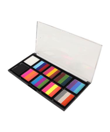 Haofy Haofy Professional Non-Toxic Water-Based Face and Body Paint Palette 10 Grids for Children and Adults Washable High-Saturation Colors for Stage Performances