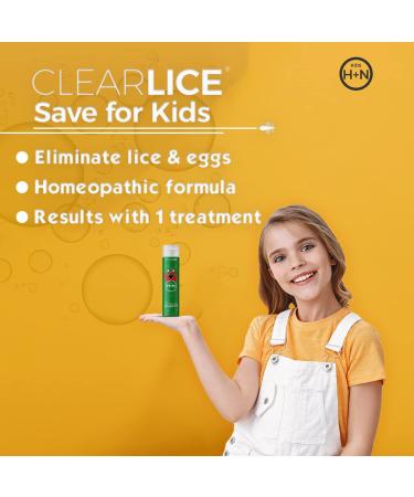 ClearLice 8 oz Hair Lice Treatment Shampoo - Natural & Effective One Day Treatment for Children & Teens - Fresh Peppermint Scent - Buy Online on GoSupps.com