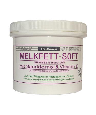 2 cans / jars of Melkfett Soft with sea buckthorn oil and vitamin E from Dr. Sachers 250 ml (pack of 2) - Buy Online on GoSupps.com