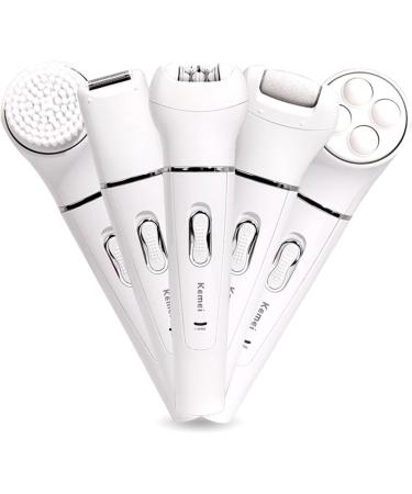 2023 5-in-1 Rechargeable Hair Removal Set with Epilator & Cleansing Brush - Painless Beauty Tools Kit for All Skin Types - Buy Online on GoSupps.com