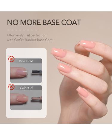 GAOY 6 Colors Rubber Base Gel Set Jelly Builder Nail Gel in Nude Sheer White & Pink | 2-in-1 Soak Off Base Gel Nail Strengthener - Buy Online on GoSupps.com