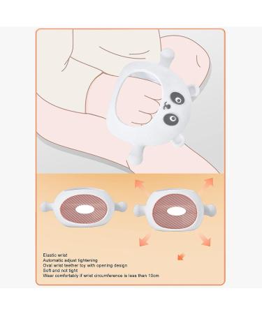 Silicone Hand Teether Toy - Wearable Wrist Teething Chew Toy for Babies (White) - Buy Online on GoSupps.com