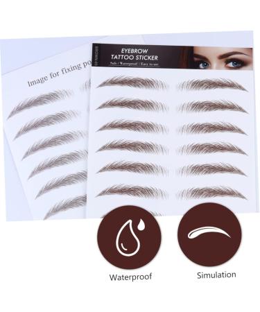 Balacoo 4pcs Eyebrow Stickers Makeup Stickers Hair- Authentic Eyebrows Eyebrow Tool Makeup Tools Cosmetic 4d 1 count (Pack of 1) Brown - Buy Online on GoSupps.com