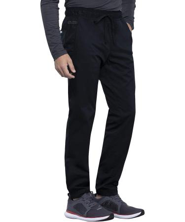 Cherokee Men Scrubs Pant Natural Rise Jogger with Zip Cargo Pocket - Medium Black | WW012 - Buy Online on GoSupps.com