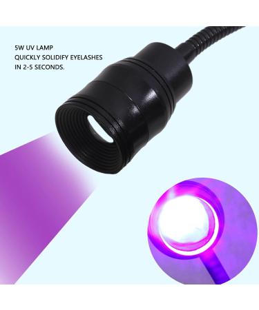 5W Extension Lamp Fast Drying Eyelash Glue Adjustable Spot Size Foot Pedal Control for Professional Eyelash Tech ABS Material (UK Plug 100 240V) - Buy Online on GoSupps.com