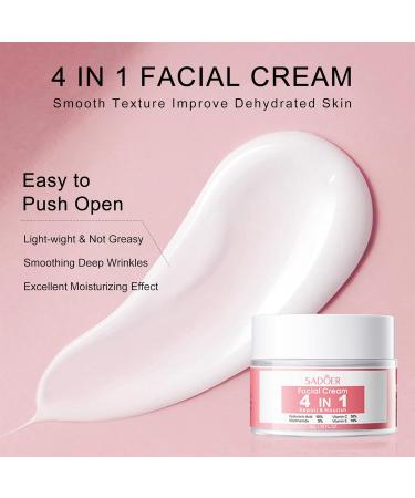 4 in 1 Face Care Kit for Women | Anti-Aging Skin Care Set | Reduce Wrinkles with Hyaluronic Acid Niacinamide Vitamin C & E | Perfect Gift for Daily Skin Care Routine - Buy Online on GoSupps.com