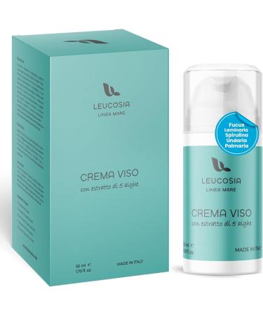 Leucosia Phytocosmetics Anti-Wrinkle Face Cream 50ml - THE SECRET OF 5 MARINE ALGAE - Leucosie Moisturizing Face Cream with Collagen Hyaluronic Acid Plumping and Antioxidant Action Inspired by Skincare