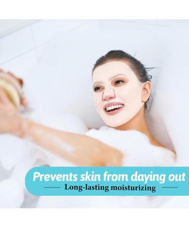 Ptwola 5 Sheets Silicone Face Mask Cover Reusable Anti-Wrinkle Moisturizing 3D Facial Mask Holder Prevent Evaporation Falling Transparent Skincare Beauty Face Spa Tool - Buy Online on GoSupps.com