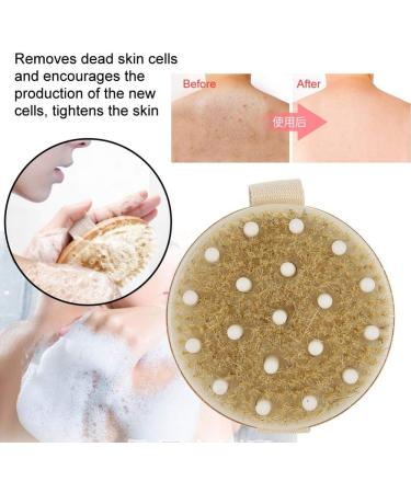 Exfoliating Body Brush for Dead Skin Removal and Blood Circulation - Double Sided Scrub with Shower Sponge for Deep Cleaning and Massage Detoxification - Buy Online on GoSupps.com