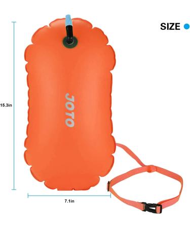 2 Pack JOTO Swim Buoy Float - Safety Float with Adjustable Belt for Open Water Swimming - Ideal for Triathletes, Kayaking, Snorkeling - Small Orange/Neon Yellow - Buy Online on GoSupps.com