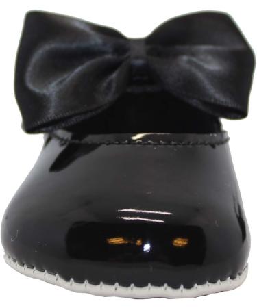 Baby Girls Pram Shoes: Bow Button Soft Sole | Made in Britain | 1 UK Child | Black - Buy Online on GoSupps.com