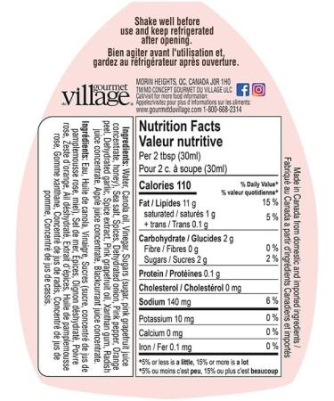 Gourmet du Village Salad Dressing - Grapefruit & Pepper 250ml - Buy Online on GoSupps.com